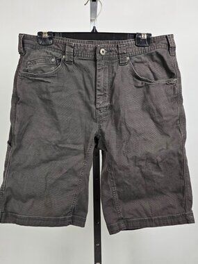 Prana Grey Cotton Bronson Shorts Size 34